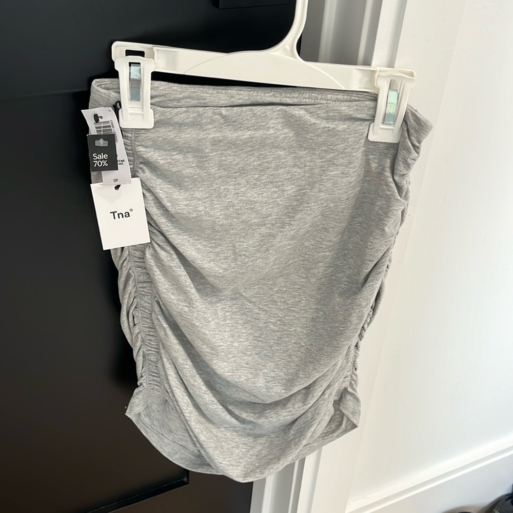 TNA Aritzia skirt grey